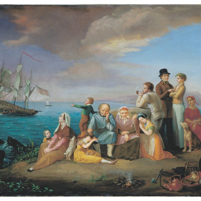 Gemälde "Die Auswanderer nach Amerika" (vergrößerte Bildansicht wird geöffnet)