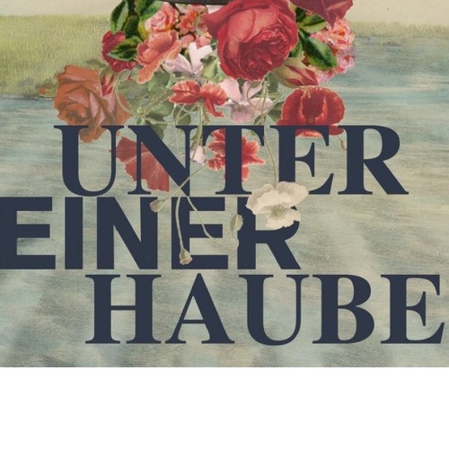 Ausschnitt aus dem fiktiven Filmplakat "Unter einer Haube" mit schwarzer Pickelhaube
