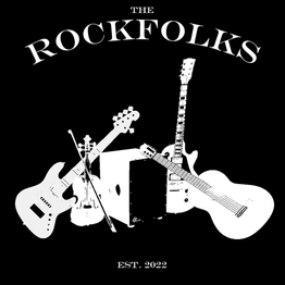 Das Logo der Band The Rockfolks mit verschiedenen Instrumenten