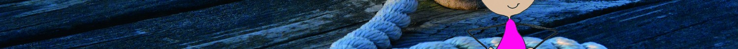 Comicartig gezeichnete Kinderfiguren springen um ein Seil herum