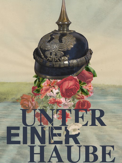 Fiktives Filmplakat mit dem Titel "Unter einer Haube" (vergrößerte Bildansicht wird geöffnet)