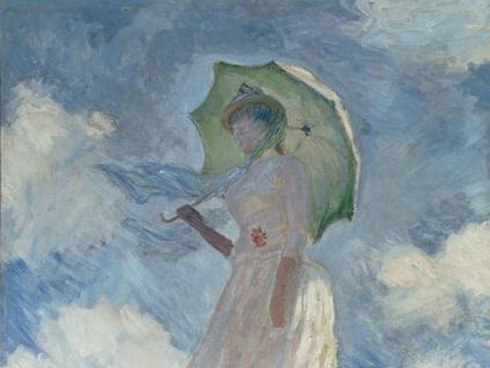 Claude Monet Frau mit Sonnenschirm / Public Domain