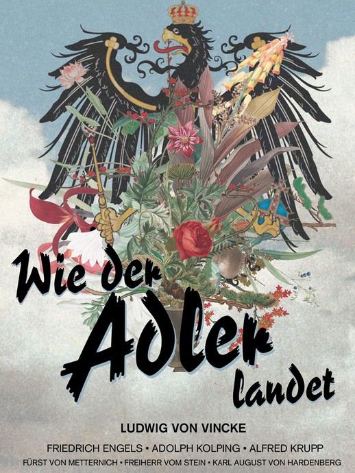 Fiktives Filmplakat mit dem Titel "Wie der Adler landet" (vergrößerte Bildansicht wird geöffnet)