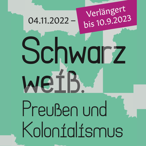 Grafik zur Ausstellung "Schwarz weiß. Preußen und Kolonialismus"