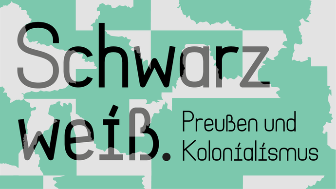 Logo der Ausstellung "Schwarz weiß. Preußen und Kolonialismus"