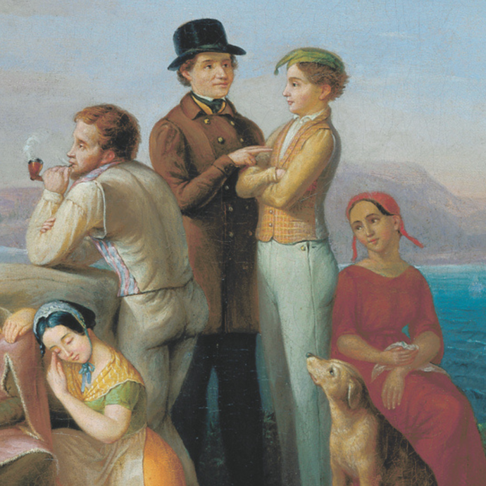 Die Auswanderer nach Amerika von Franz Wilhelm Harsewinkel (1796 - 1872), Foto: LWL-MKuK/H (vergrößerte Bildansicht wird geöffnet)