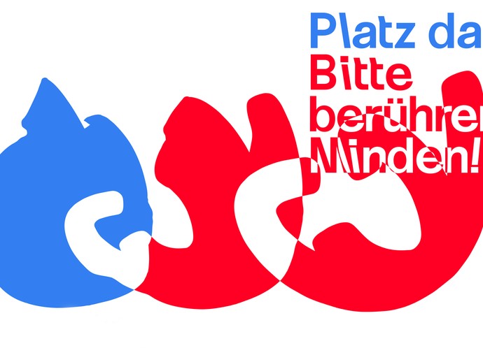 Platz da bitte berühren Grafik