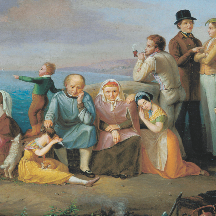 Die Auswanderer nach Amerika von Franz Wilhelm Harsewinkel (1796 - 1872), Foto: LWL-MKuK/H (vergrößerte Bildansicht wird geöffnet)