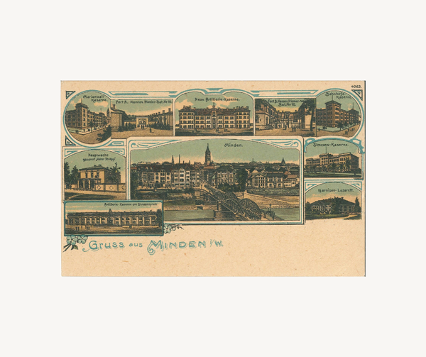 Historische Postkarte Minden / LWL Louisa Kambartel