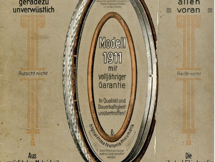 Rückseite der Preisliste von 1911 mit selbstbewusster Werbung (vergrößerte Bildansicht wird geöffnet)