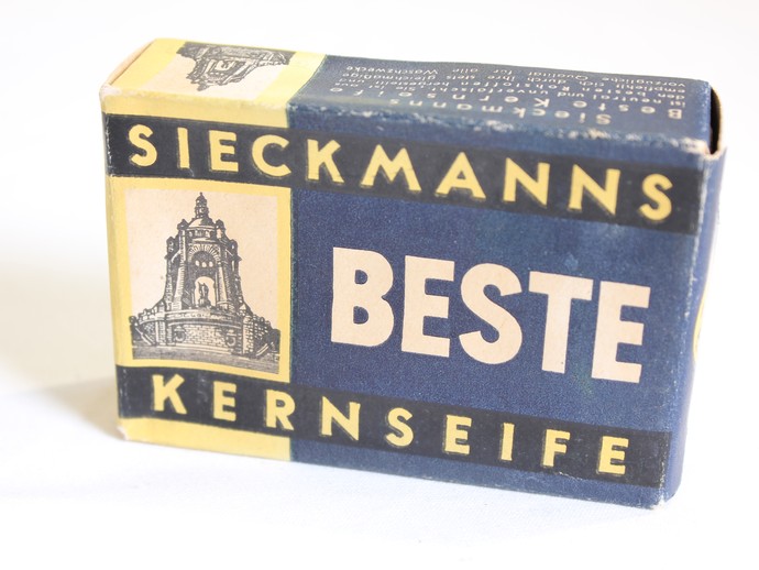 Verpackung "Sieckmanns Beste Kernseife" (vergrößerte Bildansicht wird geöffnet)