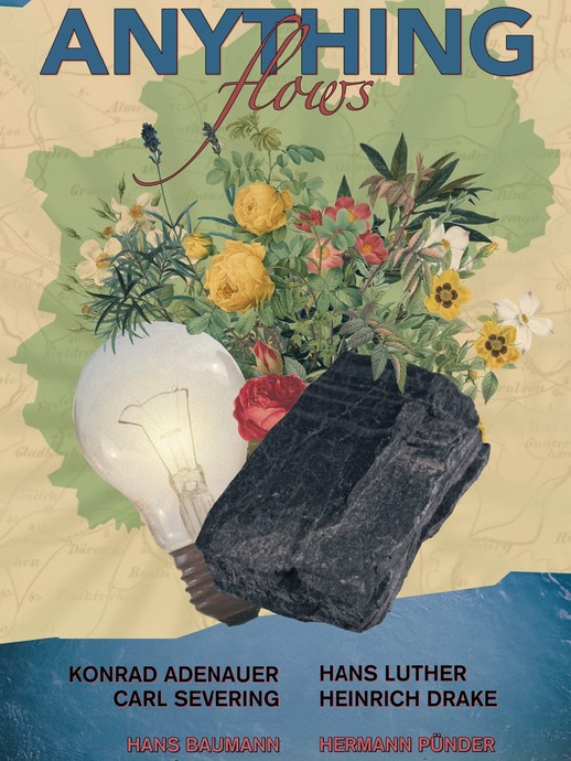 fiktives Filmplakat mit dem Titel "Anything flows" (vergrößerte Bildansicht wird geöffnet)